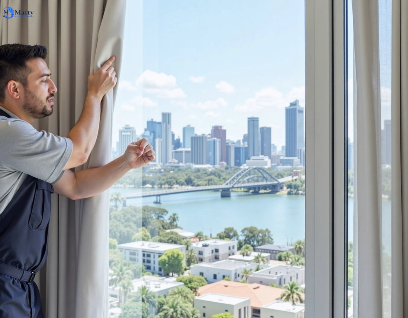 Professional curtain steam cleaning service seven-hills-nsw QLD by Matty Curtain Cleaning